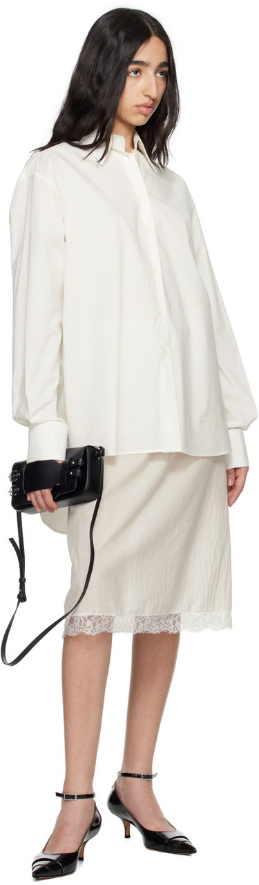 Košeľa Maison Margiela MM6 Maison Margiela Cotton Poplin & Voile Midi Dress Biela | S62DD0044 MTN076, 3