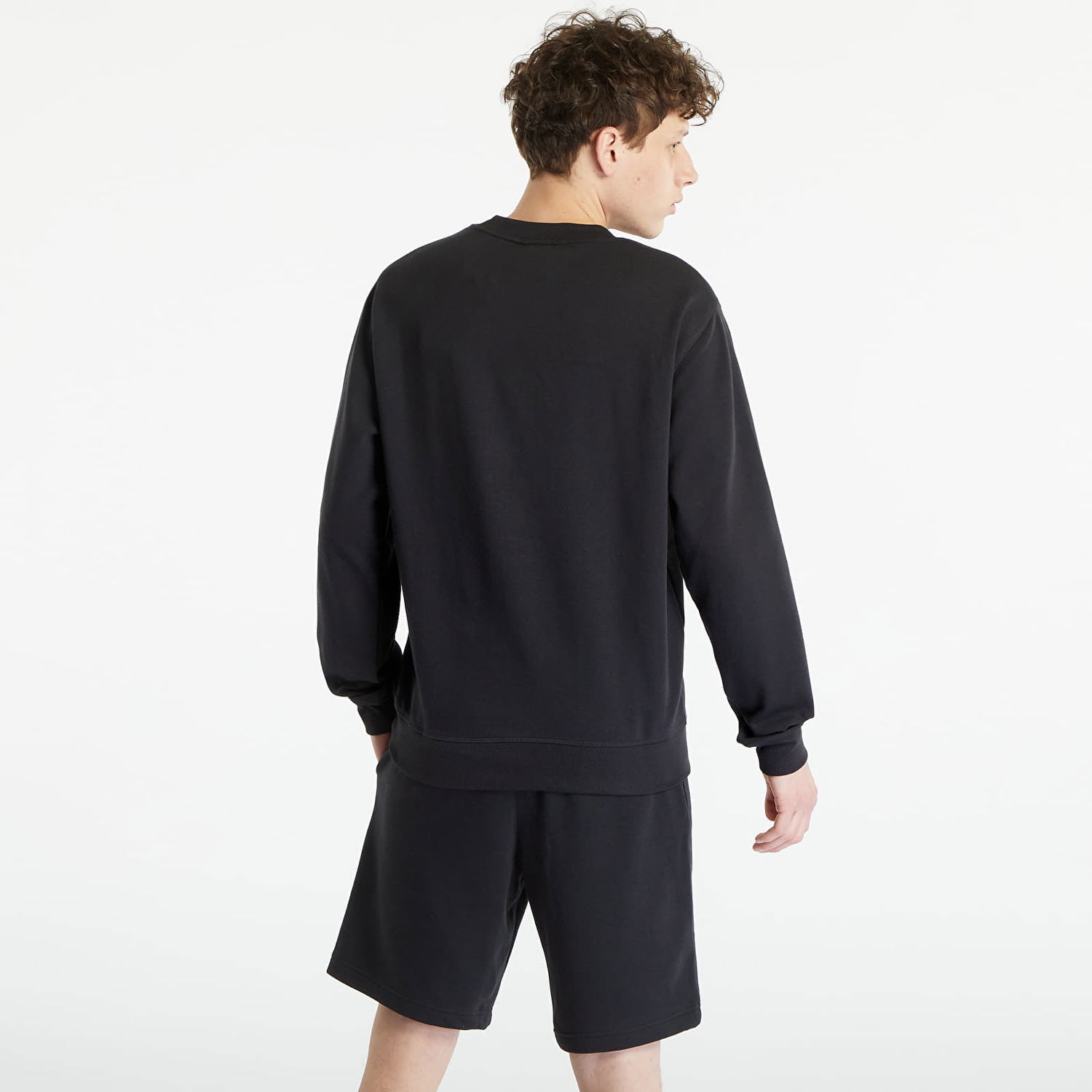 Mikina New Balance Essentials Stacked Logo French Terry Crewneck Navy | MT31538BK, 1