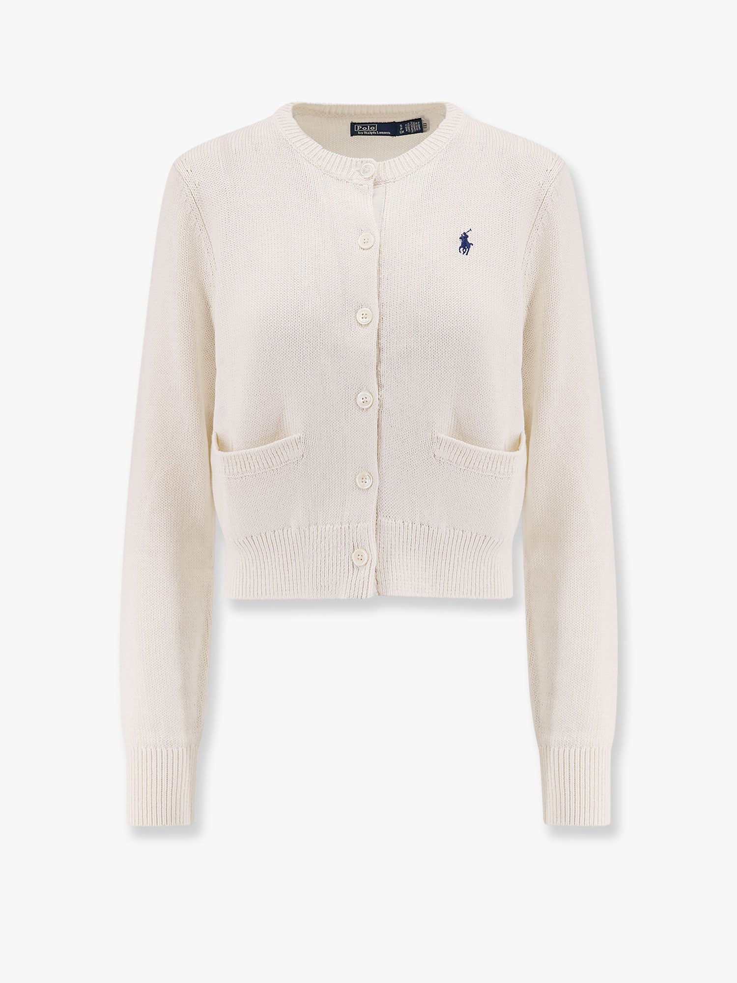 Sveter Polo by Ralph Lauren Women's Polo Ralph Lauren Cropped Cardigan with Pockets Biela | 211959296002, 0