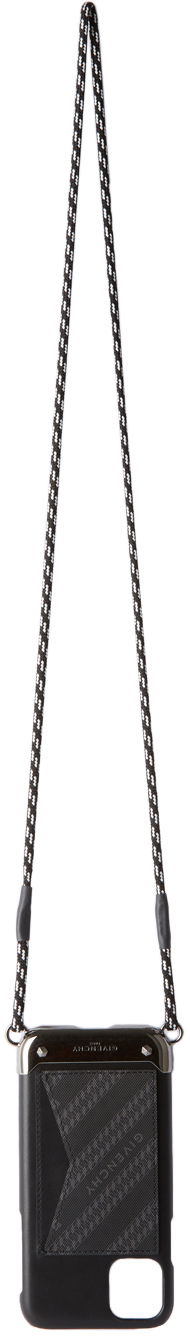 Kabelka Givenchy Leather iPhone 11 Case with Lanyard Čierna | BK605WK0Z0, 0