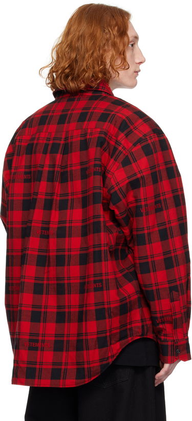 Košeľa VETEMENTS Vetements Padded Flannel Overshirt Červená | UA66SH460R, 2