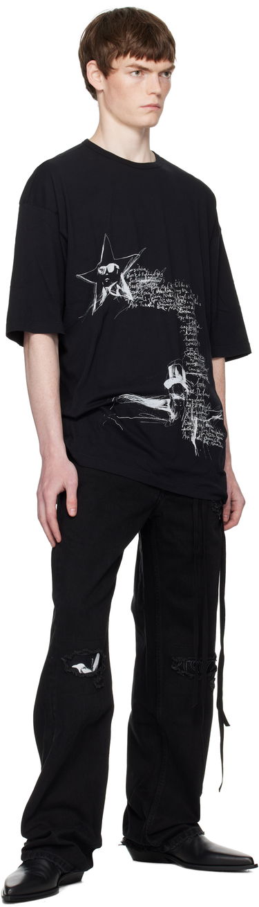 Tričko Ann Demeulemeester Ann Demeulemeester Dieter Sketchbook Graphic T-Shirt Čierna | B0012878-FA206-099, 3