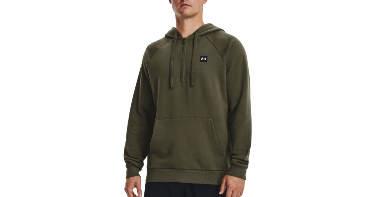 Mikina Under Armour Rival Fleece 1/2 Zip Hoodie Zelené | 1373371-390, 1
