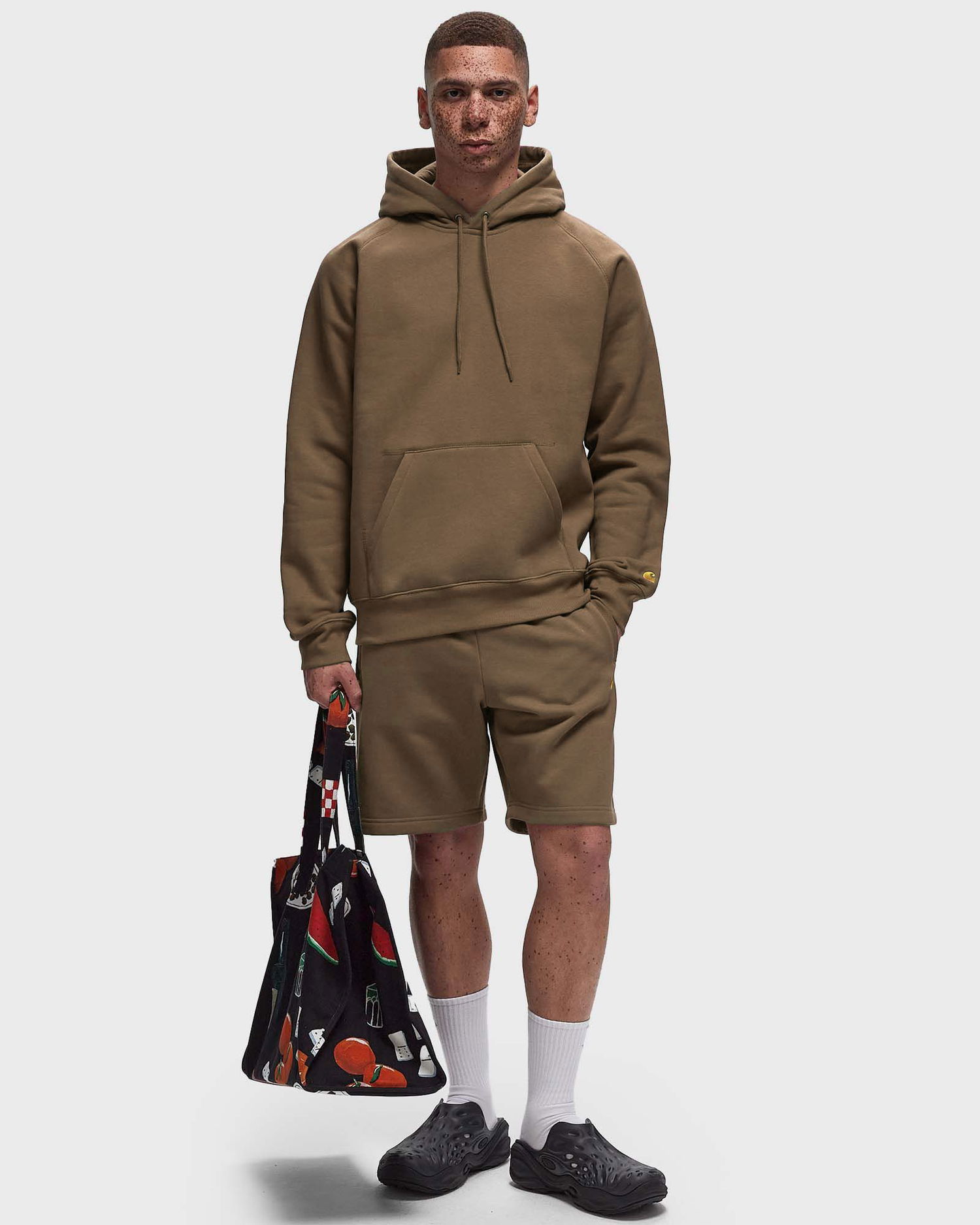 Mikina Carhartt WIP Hooded Chase Sweat Chocolate Hnedá | I033661_218_XX, 0