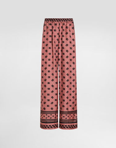 Pyžamo Dolce & Gabbana Dolce & Gabbana Silk Satin Jacquard Pajama Pants with All-over DG Logo Ružová | FTAMPTGDCVJF0473, 0