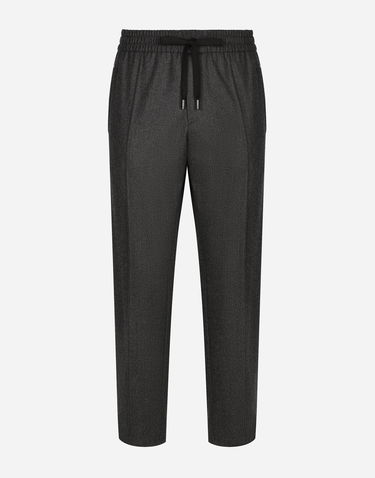 Nohavice Dolce & Gabbana Dolce & Gabbana Wool Jogging Pants Šedá | GYACETGI550S8290, 0