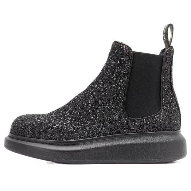 Tenisky a topánky Alexander McQueen Alexander McQueen Glitter Ankle Boots Čierna | 621041W4EY71000