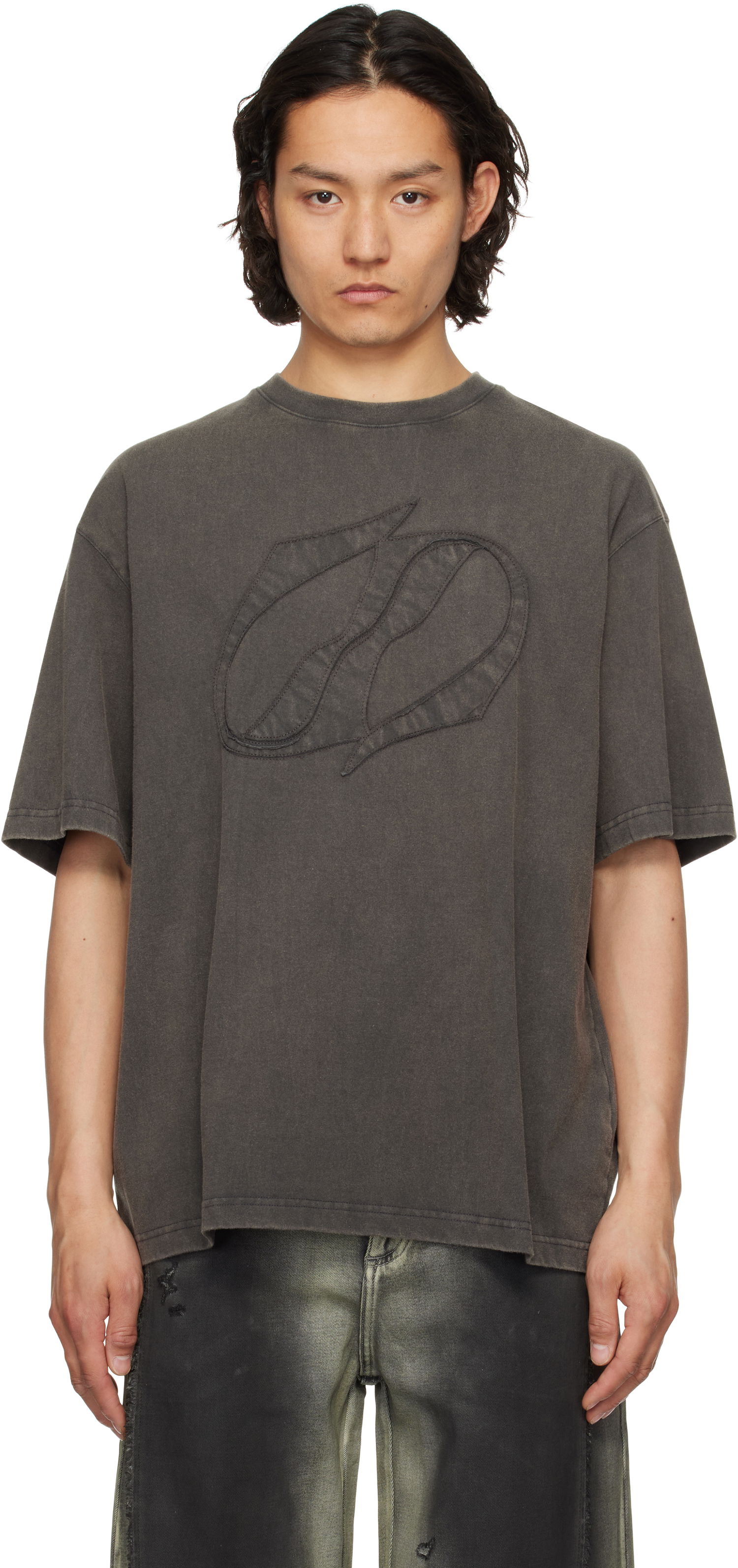 Tričko We11done We11done Selldone Patch T-Shirt Šedá | WD-TT1-25-757-U-CH, 0