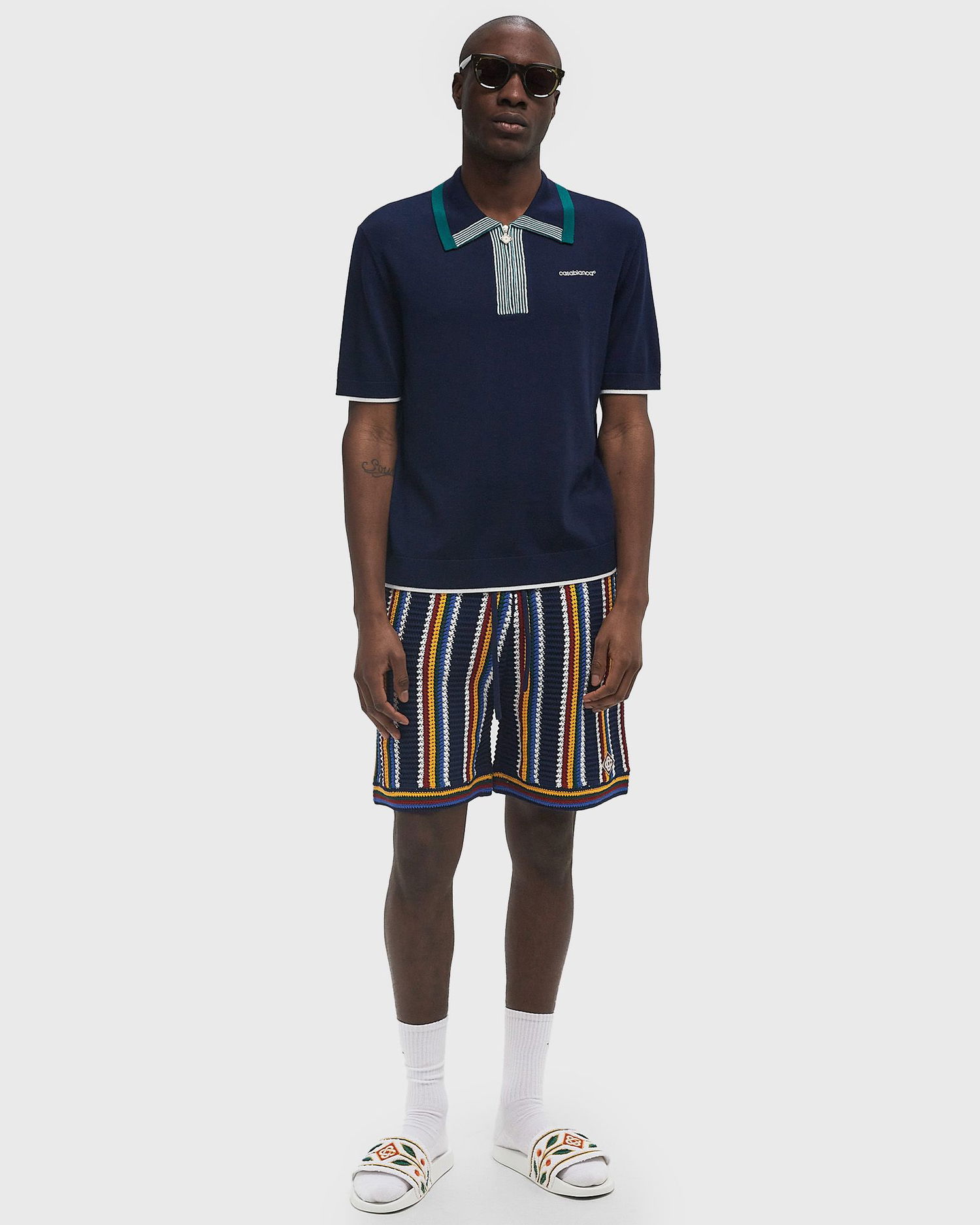 Polo tričko Casablanca Casablanca Tennis Polo Navy | MPS25-KW-846-01, 1