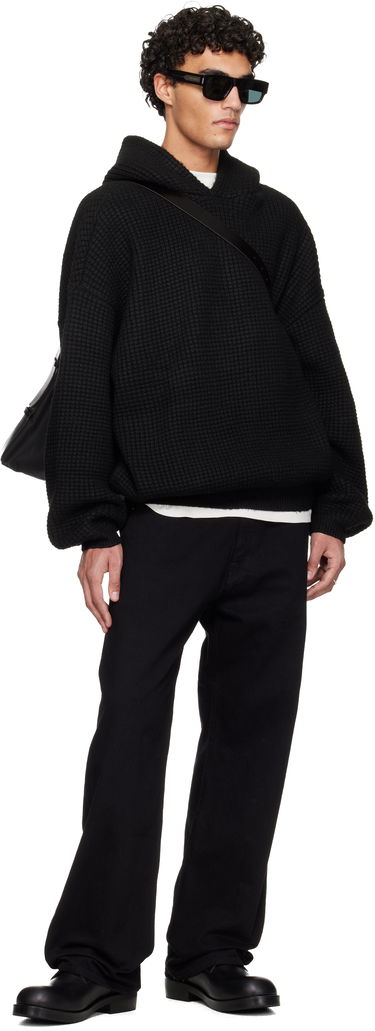 Mikina Fear of God ESSENTIALS Holiday Heavy Waffle 90s Hoodie Čierna | 192HO254361F, 3