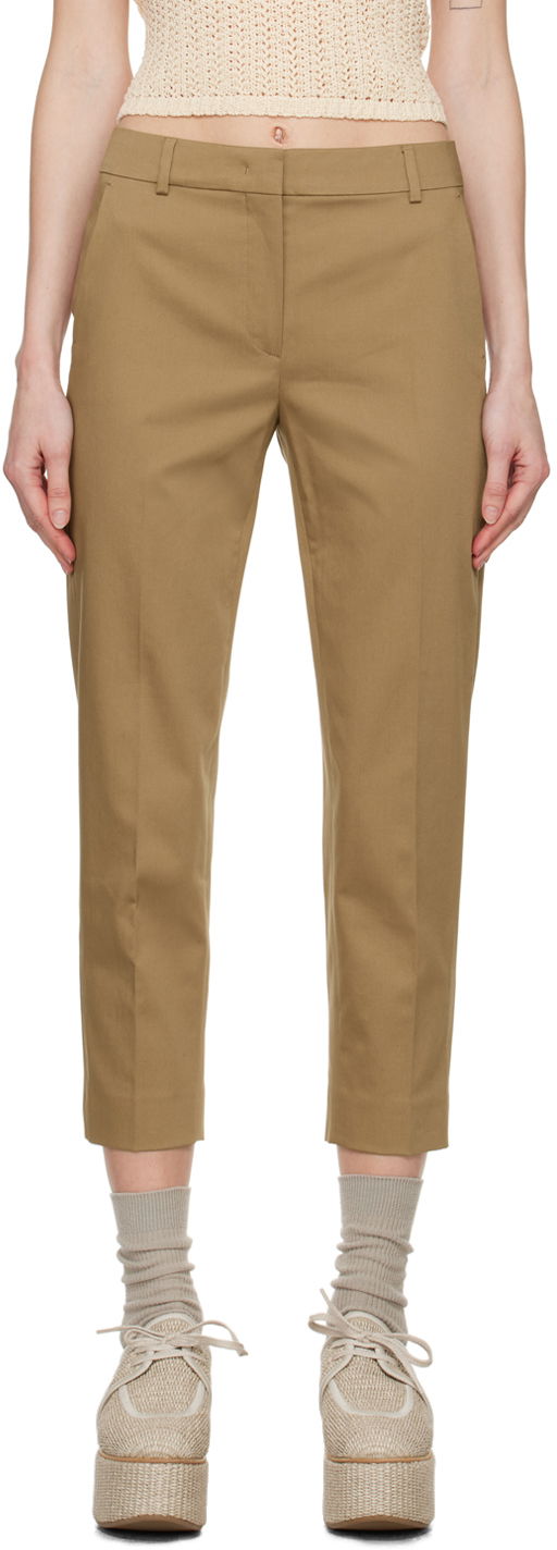 Nohavice Max Mara Slim Fit Cropped Trousers Béžová | 2411131072600, 0