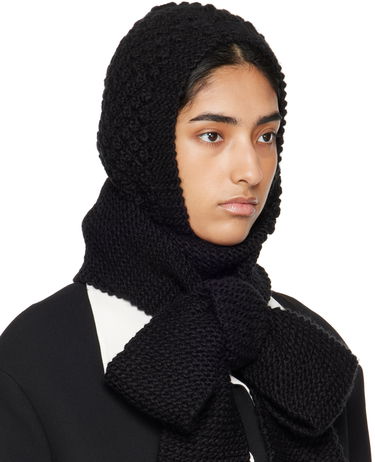 Šál SHUSHU/TONG SHUSHU/TONG Knit Bowknot Hooded Scarf Čierna | MWDCAC05 ACR001, 1