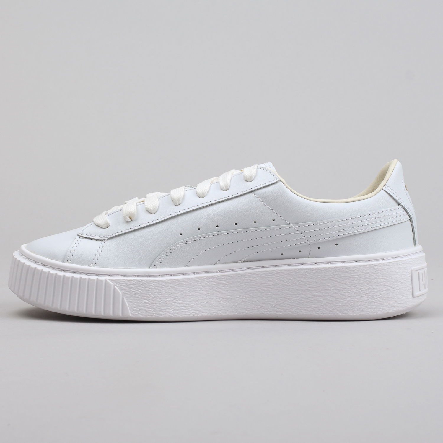 Tenisky a topánky Puma Basket Platform Core white - gold Biela | 364040 04, 1