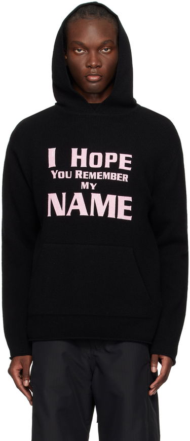 Mikina We11done We11done 'I Hope You Remember My Name' Graphic Print Hoodie Čierna | WD-KT2-24-616-U-BK, 0