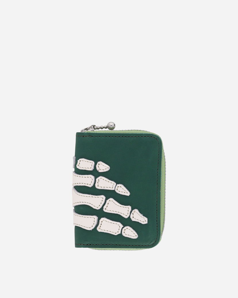 Peňaženka KAPITAL Thumb-Up Bone Hand Zip Mini Wallet Zelené | EK-1401XG GREEN