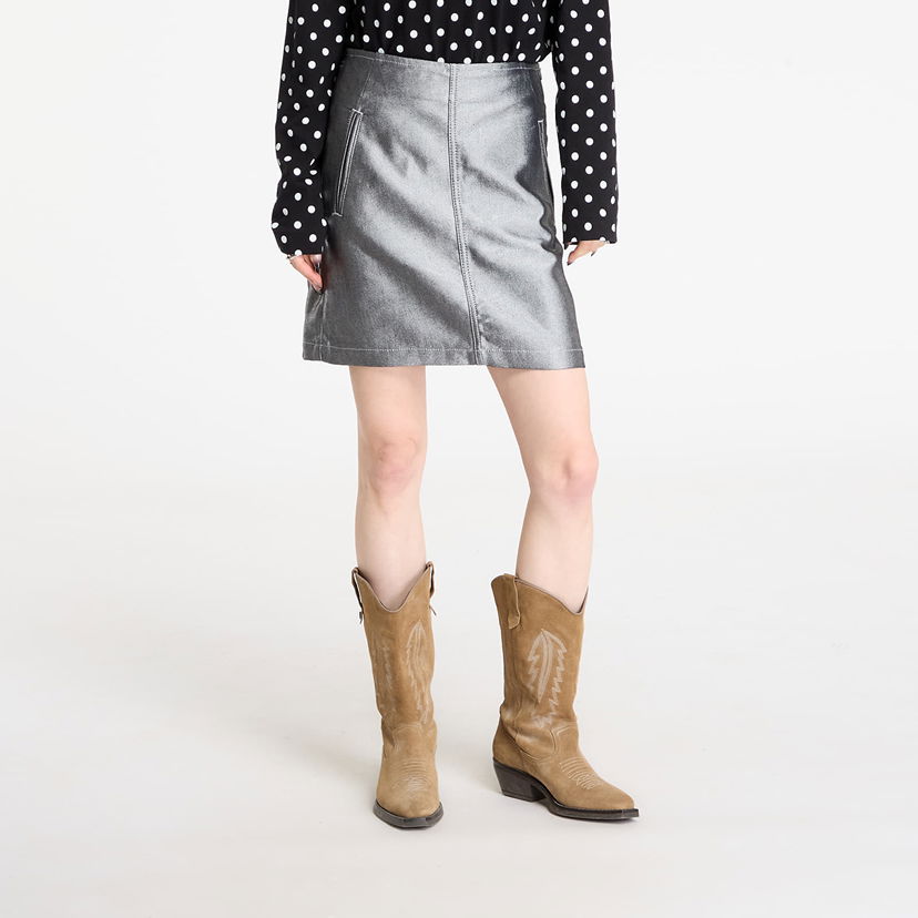 Sukňa CALVIN KLEIN Calvin Klein Jeans A Line Metallic Skirt Metalická | LV047E716G 3UF