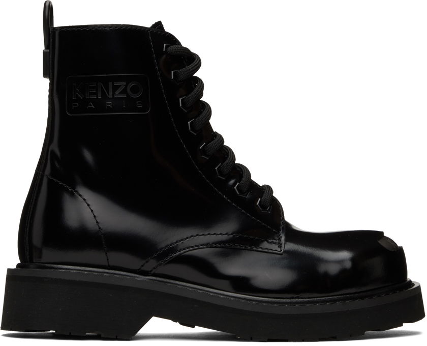 Smile Lace-Up Boots "Black"