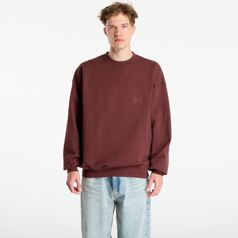 Mikina Y-3 Fl Crew Sweat UNISEX Mystery Brown M Hnedá | KB4684