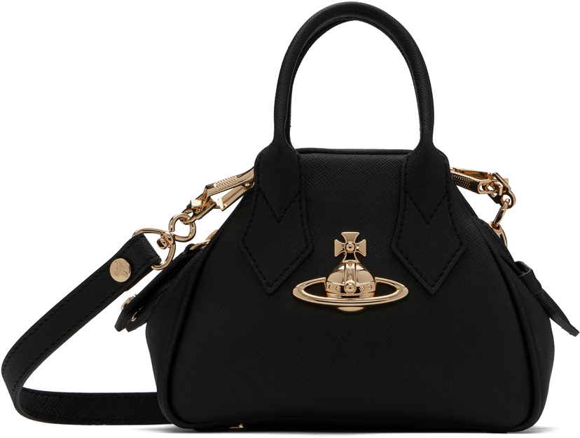 ★Vivienne Westwood★ Mini Yasmine Tote Bag Black 5C010006WS 24409584_54715194_1000.jpg