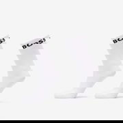 Hugo 2-Pack of Quarter-Length Socks in Stretch Fabric White