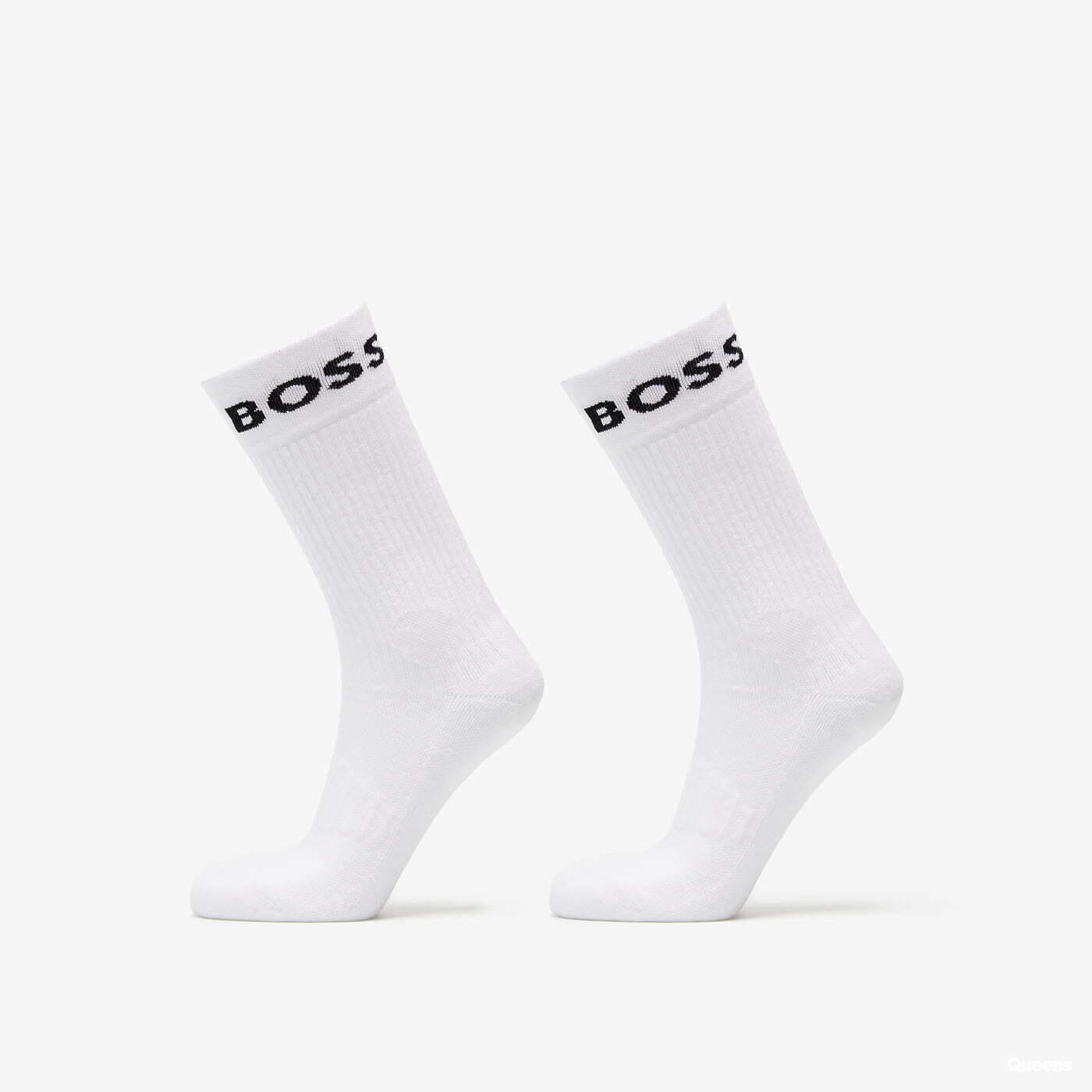 Ponožky BOSS Hugo 2-Pack of Quarter-Length Socks in Stretch Fabric White Biela | 50469747-100, 0