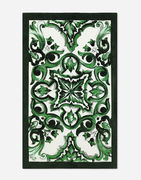 Dolce & Gabbana Terry Cotton Beach Towel with Green Floral Print