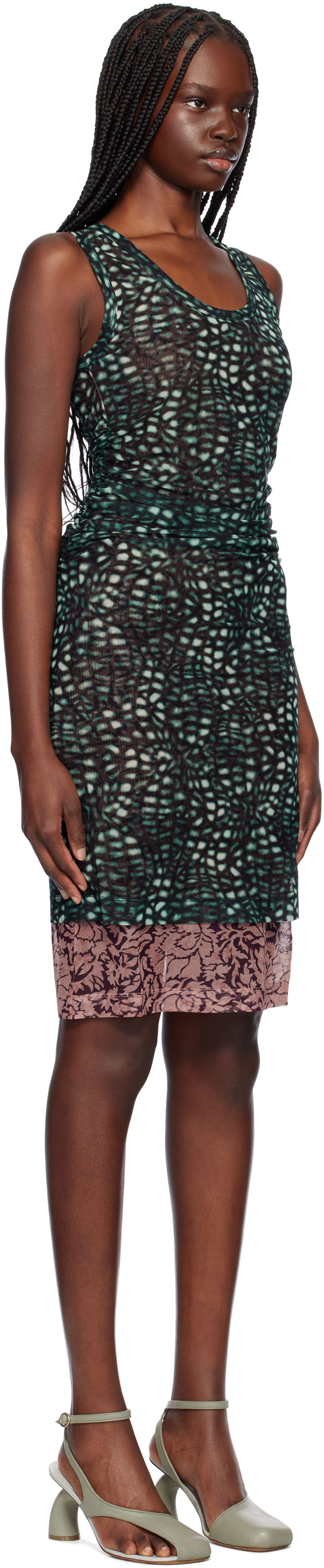 Šaty Dries Van Noten Dries Van Noten Printed Midi Dress Zelené | 251-011163-1619, 1