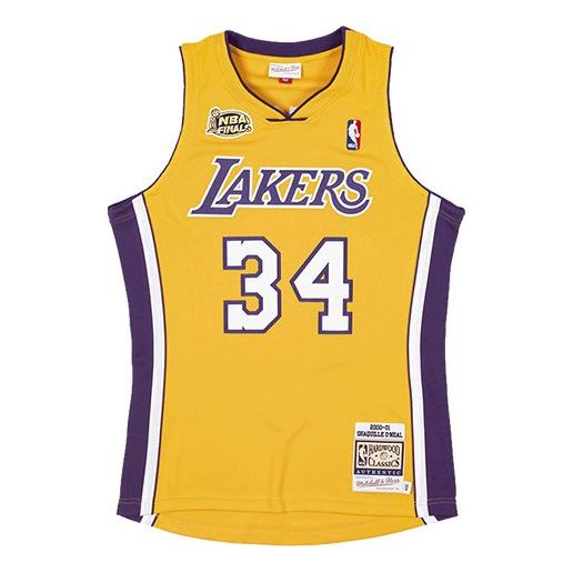 Dres Mitchell & Ness Los Angeles Lakers Shaquille O'Neal Swingman Jersey Žltá | AJY4SB19104-LALLGPR00SON, 0