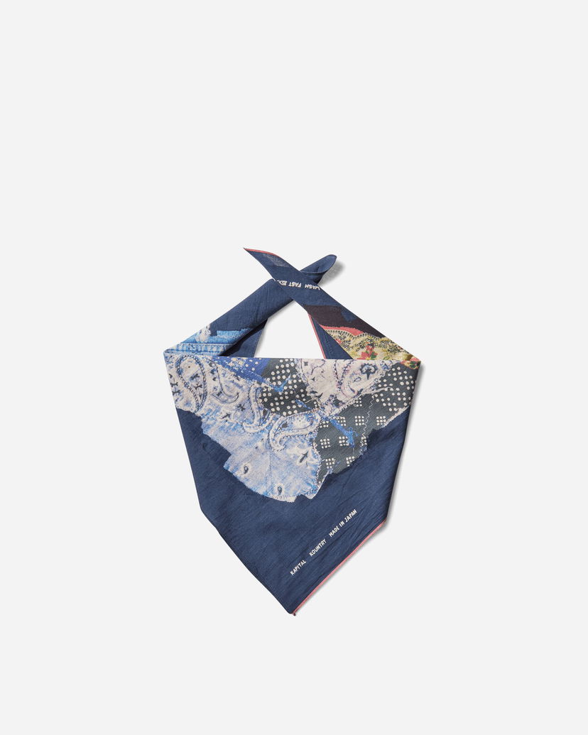 Šál KAPITAL Fastcolor Selvedge Boro Bandana Rôznofarebný | EK-1818BA NAVY