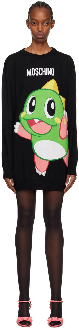 Šaty Moschino Puzzle Bobble Minidress Čierna | 0480 1000 A1555