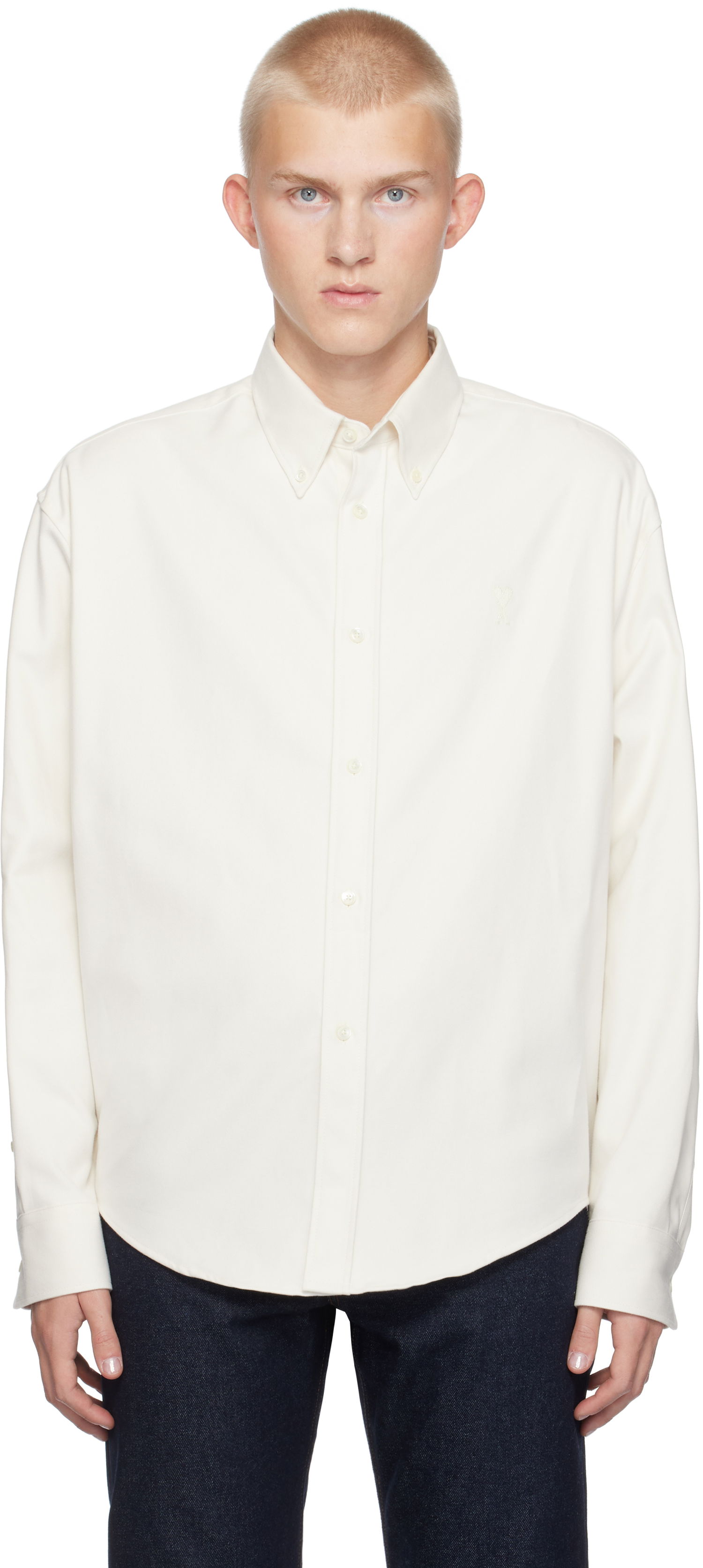 Košeľa AMI Boxy Fit Shirt Biela | HSH170.CO0056, 0