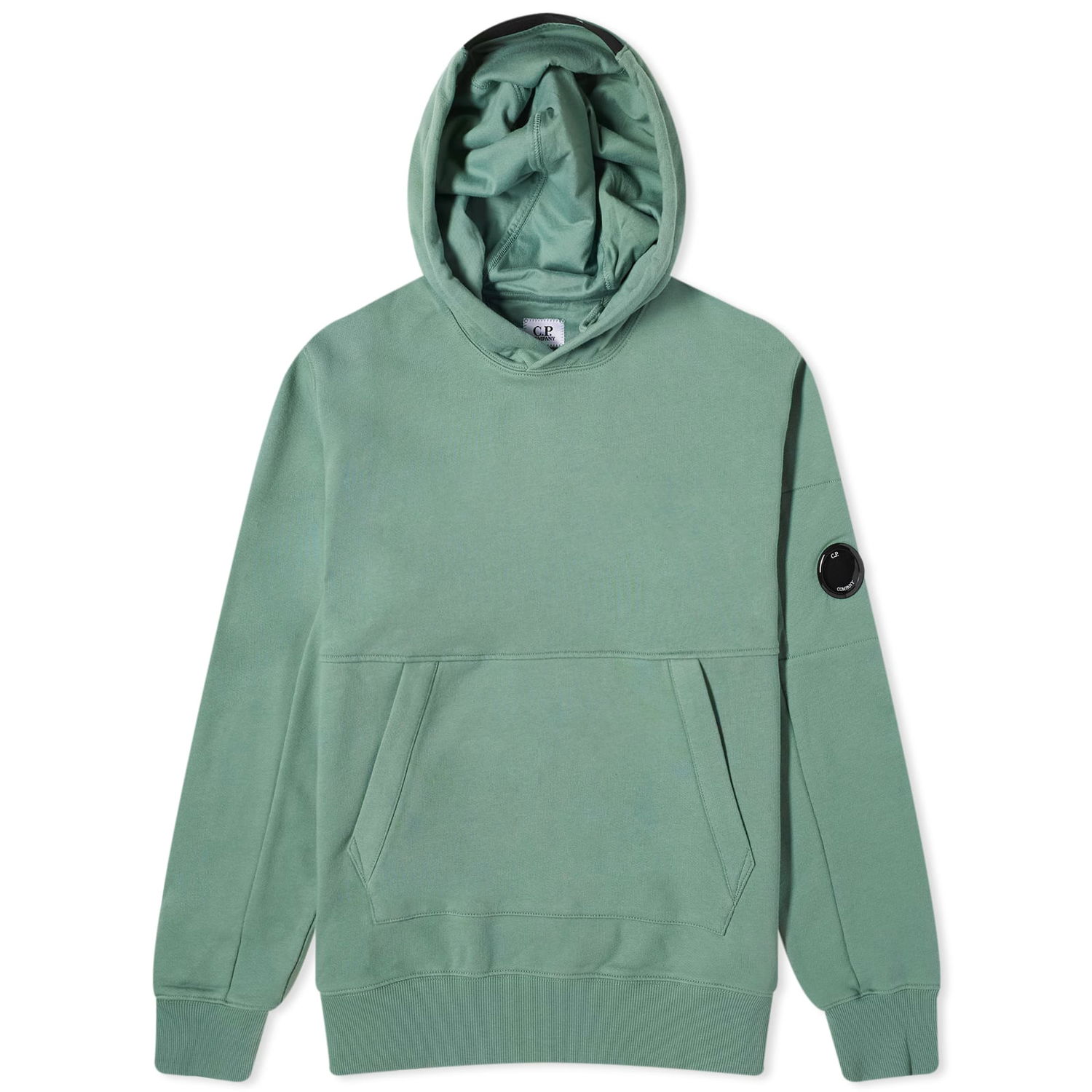 Mikina C.P. Company Diagonal Raised Fleece Hoodie Zelené | CMSS023A-005086W-626, 0