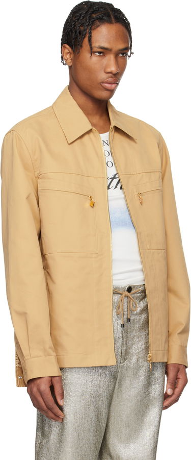 Bunda Casablanca Casablanca Zip-Up Jacket Béžová | MS25-JK-341-01, 1