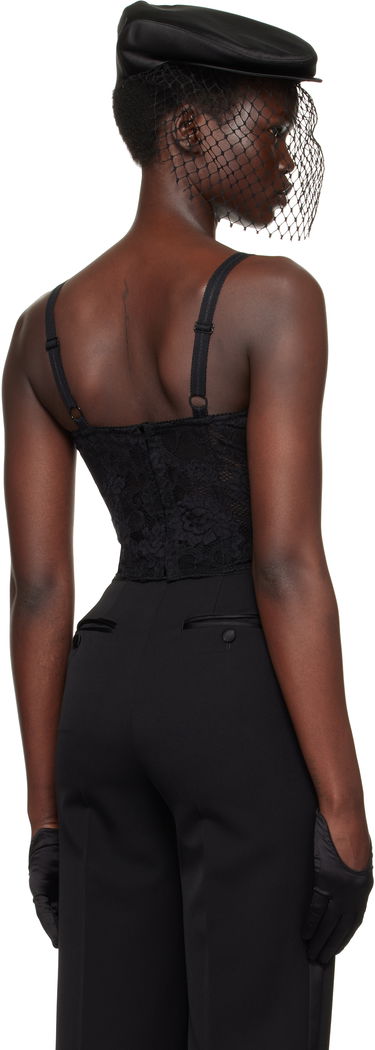 Tielko Dolce & Gabbana Lace & Satin Bralette Camisole Čierna | F7AC7T GDCL9, 2