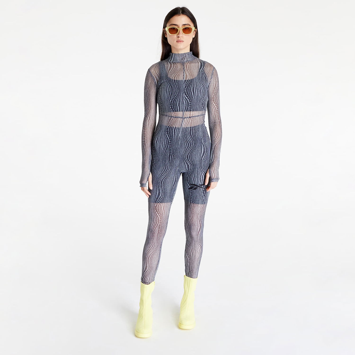 Overal Reebok Cardi B x Mesh Jumpsuit Šedá | HM5043, 0