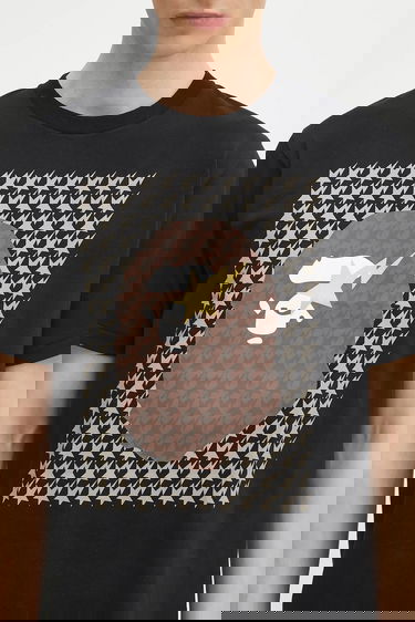 Tričko BAPE A Bathing Ape STA Houndstooth APE Head Graphic T-Shirt Čierna | 1K80110035, 3