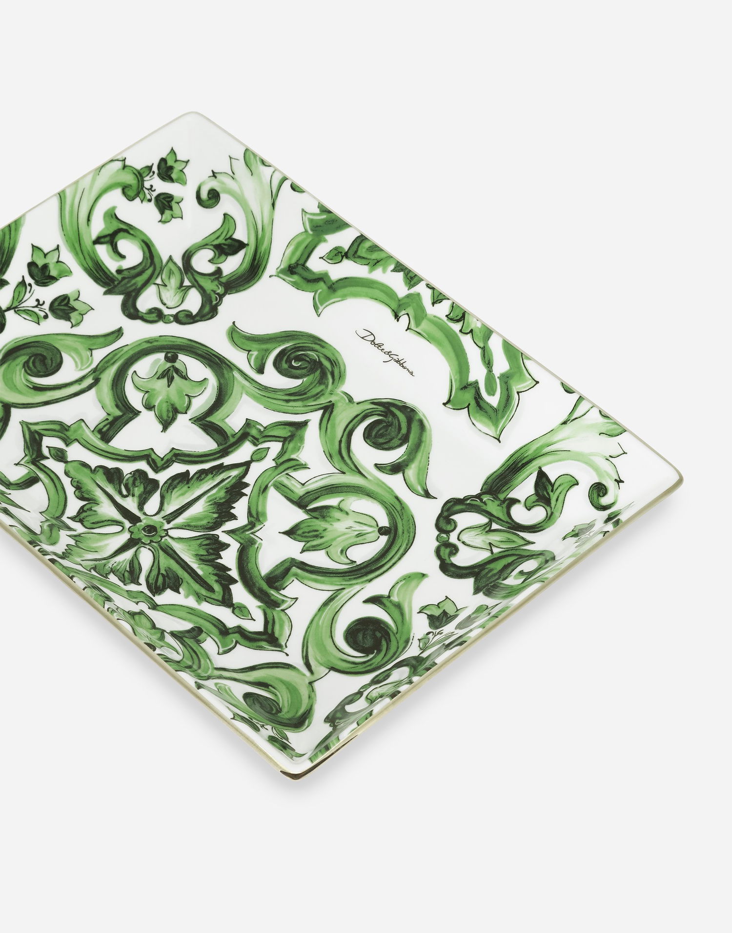 Home decor Dolce & Gabbana Dolce & Gabbana Ornate Porcelain Trinket Dish Zelené | TCC199TCAMTUV004, 1
