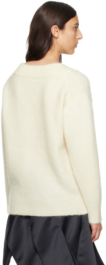 Sveter We11done We11done V-Neck Sweater Biela | WD-KT3-23-658-W-IV, 2