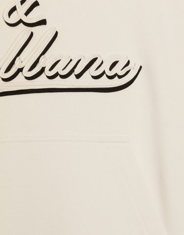 Mikina Dolce & Gabbana Jersey Hoodie with Dolce & Gabbana Embroidery Béžová | G9ZU0ZG7PGAA4567, 3