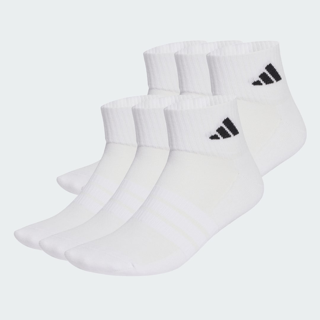 Ponožky adidas Performance Cushioned Essentials Ankle Socks 6 Pairs Biela | KE5495, 0