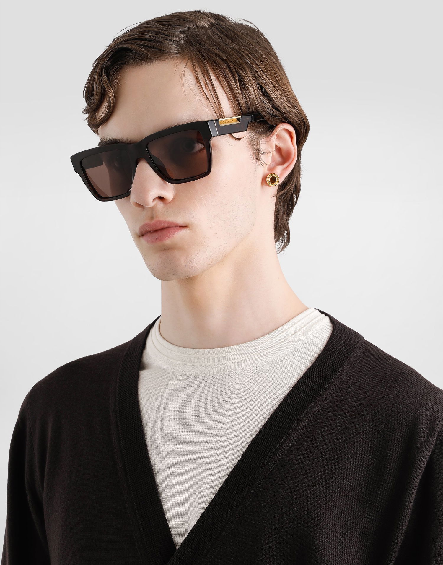 Náušnice Dolce & Gabbana Dg Logo Tiger's Eye Pin Earrings Metalická | WER5S1W1111ZOO00, 1