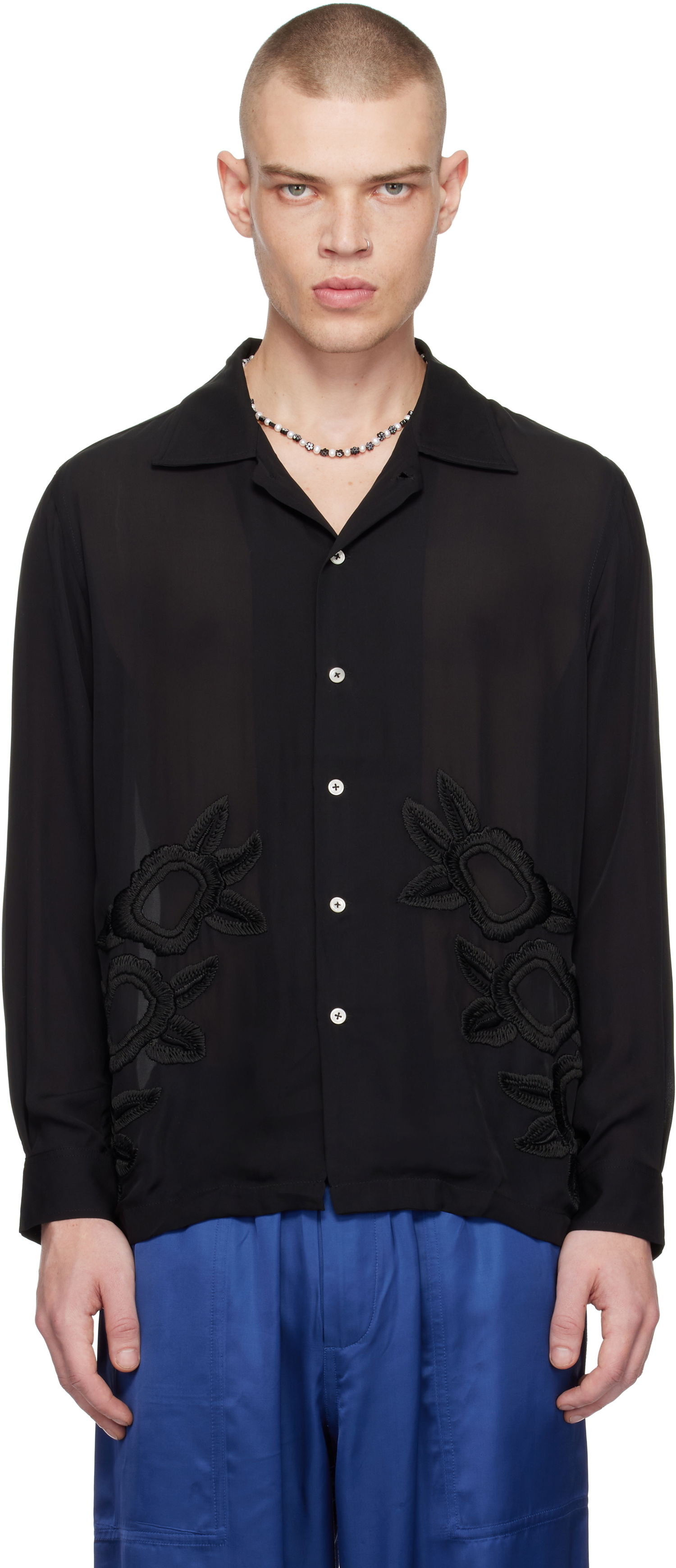 Košeľa Bode Daffodil Long Sleeve Shirt Čierna | MRF24SH009, 0