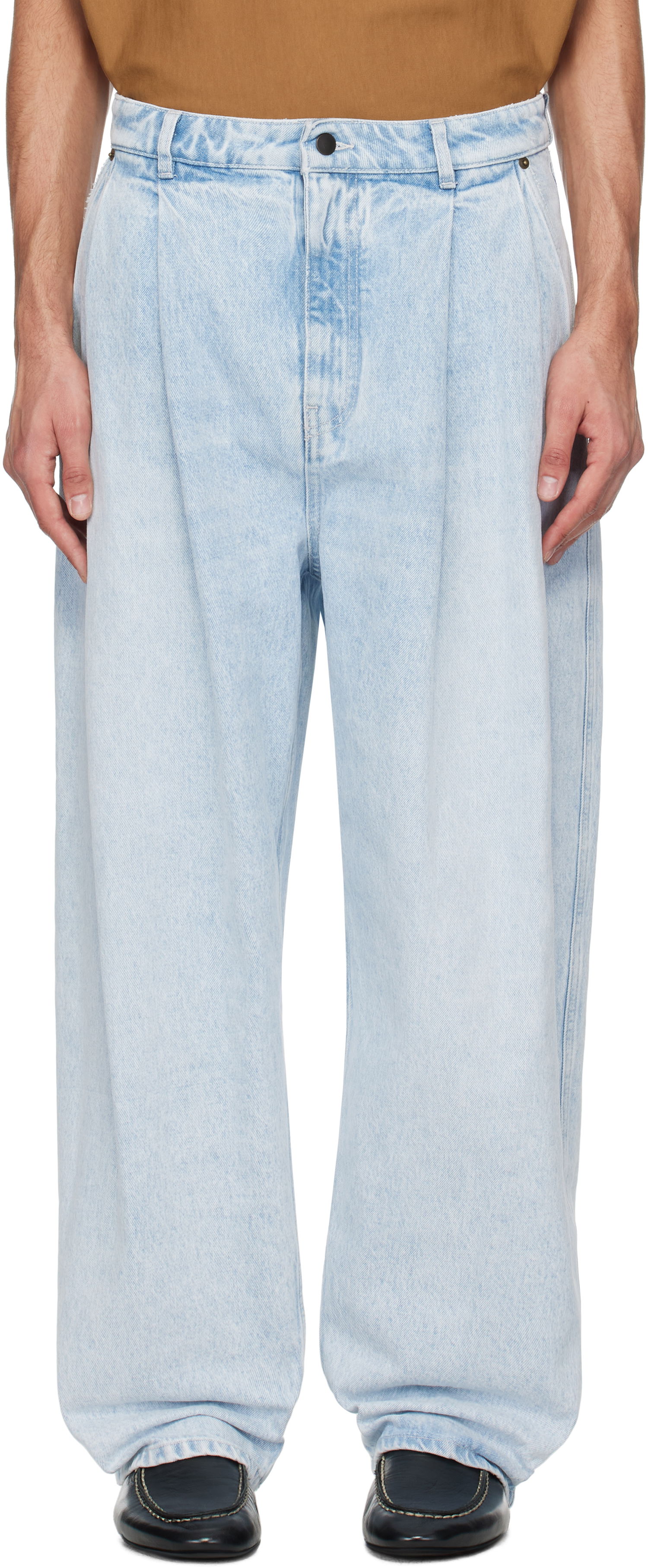 Džínsy HED MAYNER Hed Mayner Pleated Jeans Modrá | HMMA67021A-HA190, 0