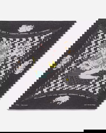Šál KAPITAL Selvedge Bandana No Woman No Cry Čierna | EK-1539BA BLACK, 0