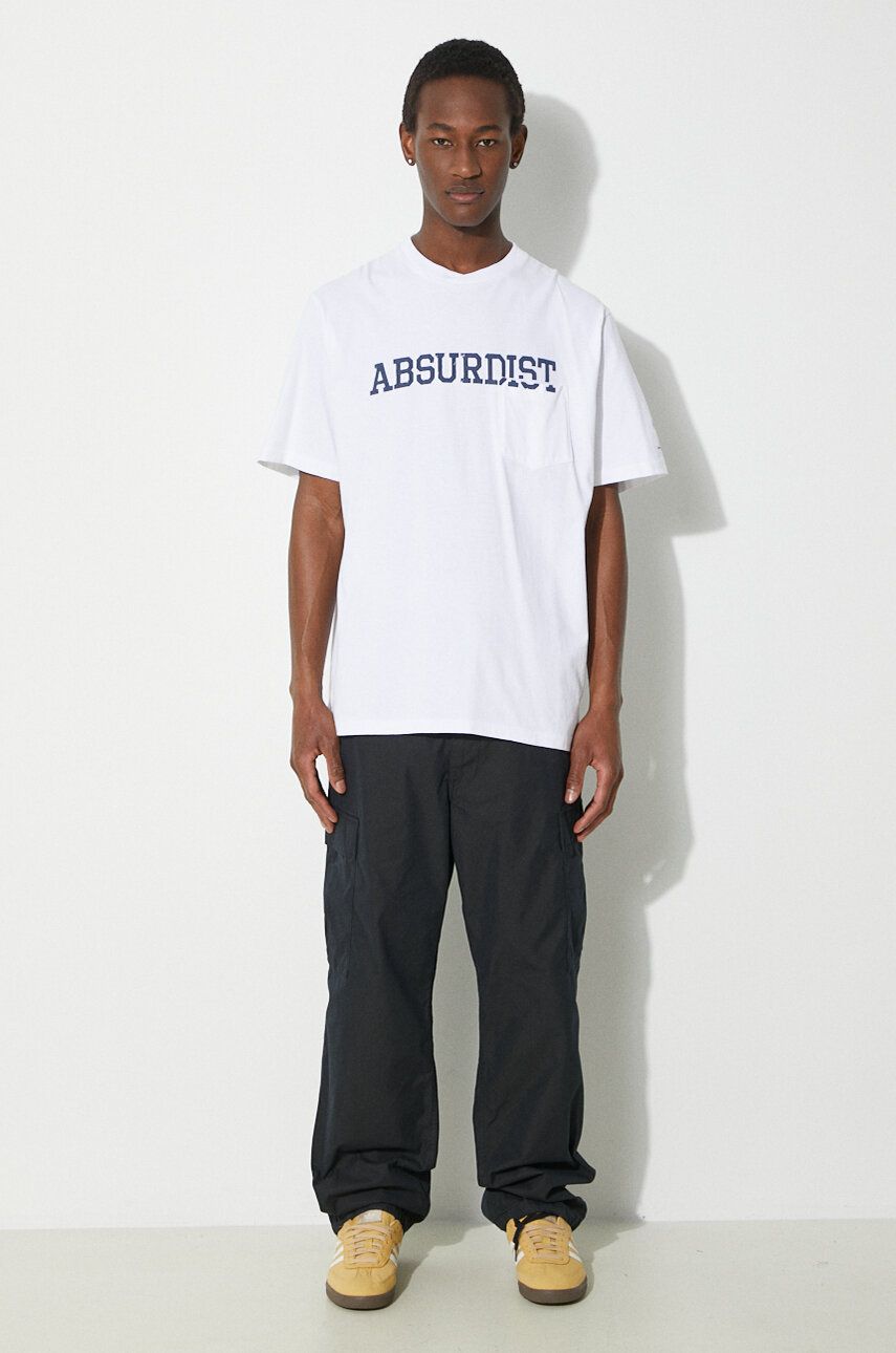 Tričko Engineered Garments Printed Cross T-Shirt Printed Biela | OR424.NP106, 1