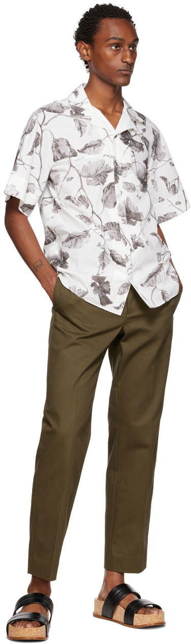 Košeľa Erdem Erdem Philip Leaf-Print Shirt Biela | MF22_503MLLWP PHILIP, 3