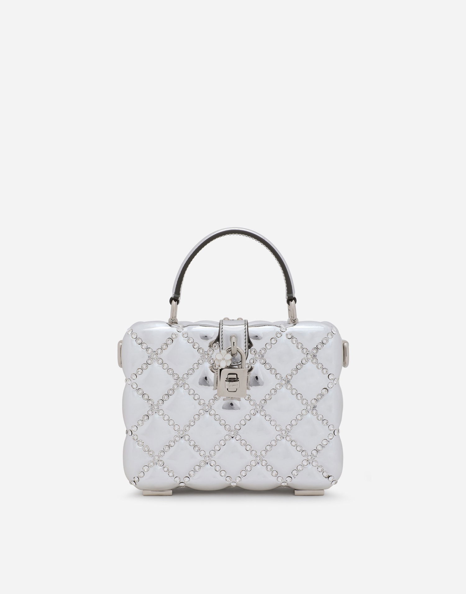 Kabelka Dolce & Gabbana Dolce & Gabbana Crystal Embellished Vanity Case Bag Metalická | BB5970AY60580998, 0