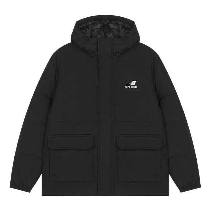 Prešívaná bunda New Balance Logo Puffer Down Jacket Čierna | AMJ23340-BK