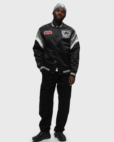 Bomber bunda Mitchell & Ness NFL HEAVYWEIGHT SATIN JACKET LAS VEGAS RAIDERS Čierna | OJBF5516-ORAYYPPPBLCK, 1