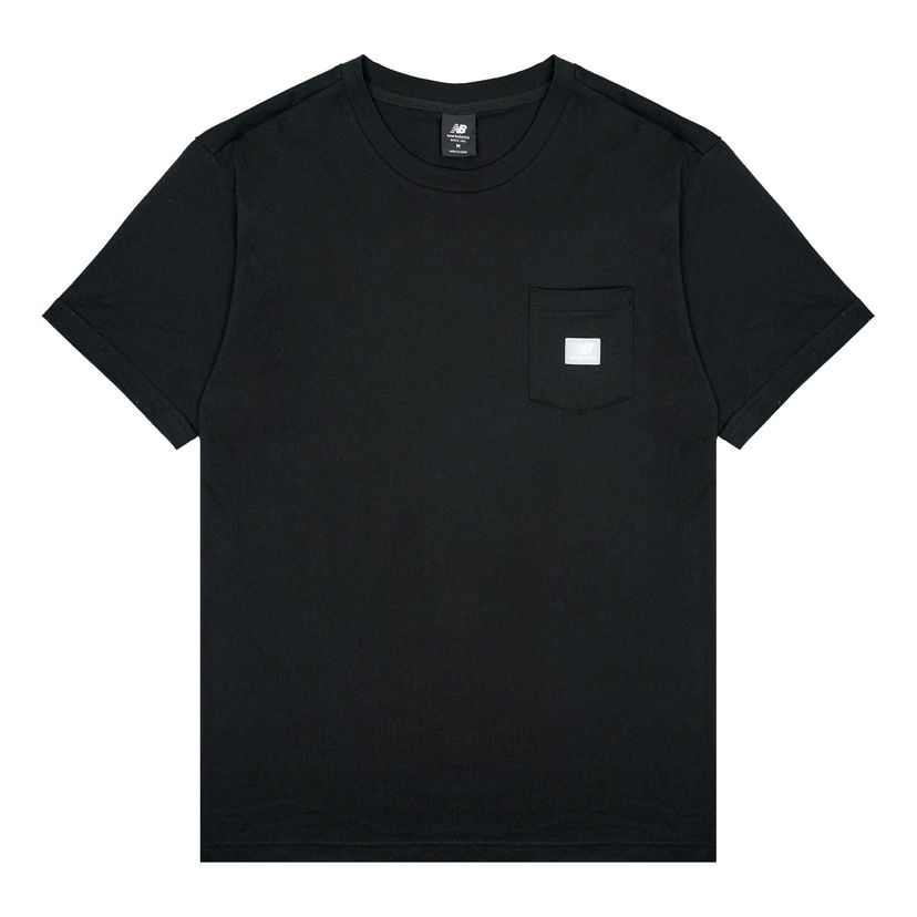 Košeľa New Balance Pocket Logo Round Neck T-Shirt Čierna | AMT01567-BK
